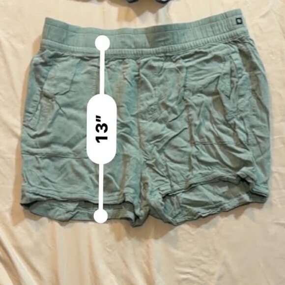 TWO pairs Marika active shorts SIZE MEDIUM (1 Med Blue 1 Olive Green) - Picture 7 of 12